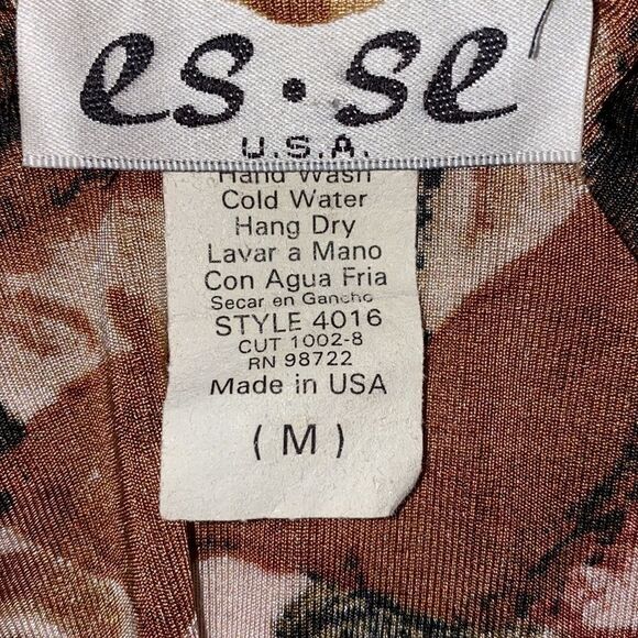 ES.SE USA Vintage Floral Long Sleeve Top Size M - Picture 3 of 3
